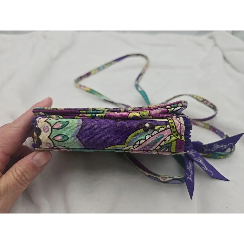 VERA BRADLEY Midnight Blues Double Zip- 2in1 Wallet Detachable Strap Crossbody - Picture 2 of 6